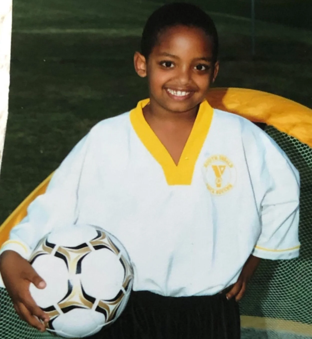 Young Erimas playing soccer