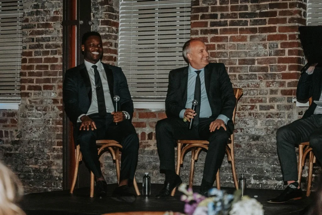Maurice Edu & Darren Eales speaking during VIP Event