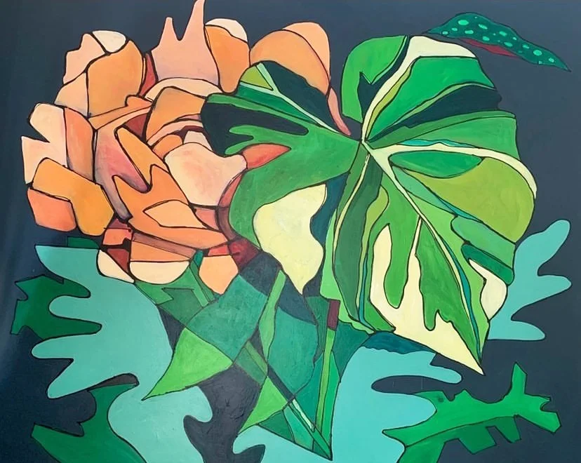 Monstera Leaf and Peony.jpg