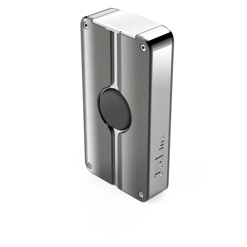 Jetline Bolero torch lighter in silver with built in cigar punch-cutter