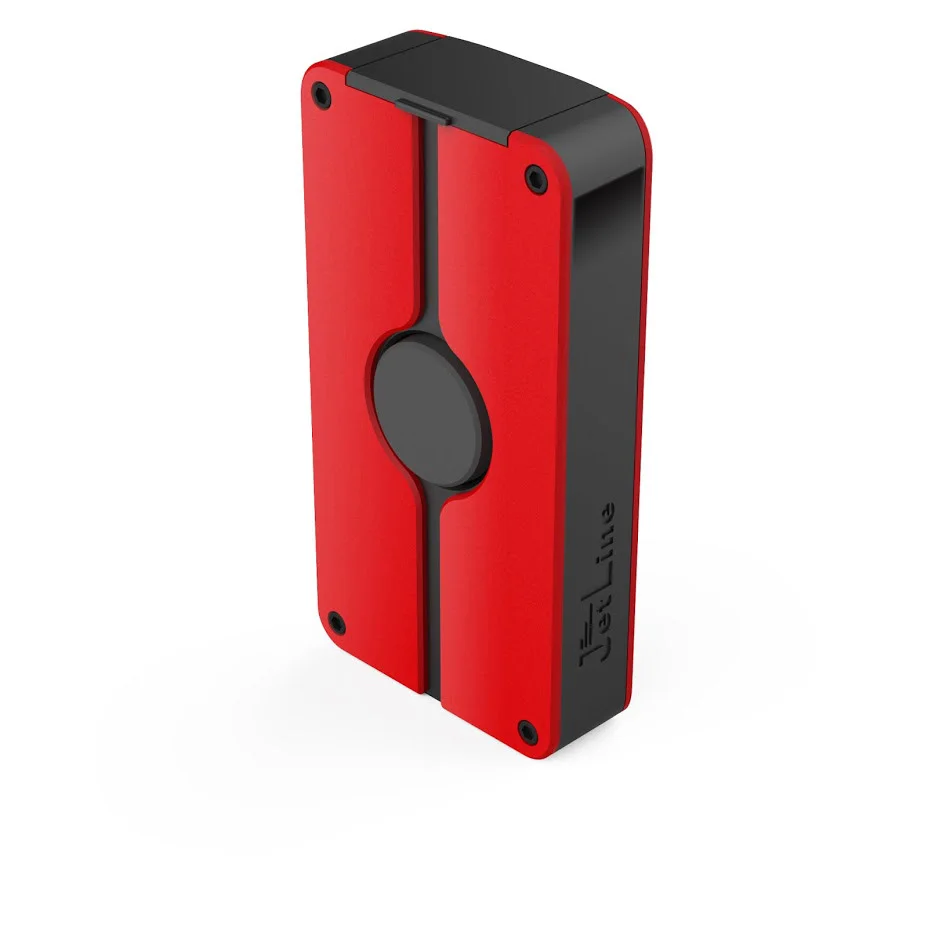 Jetline Bolero torch lighter in red with built in cigar punch-cutter