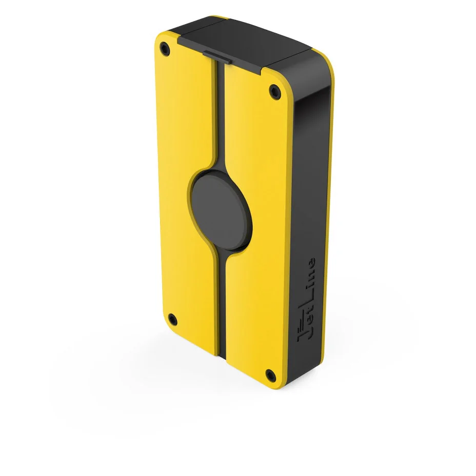 Jetline Bolero torch lighter in yellow with built in cigar punch-cutter