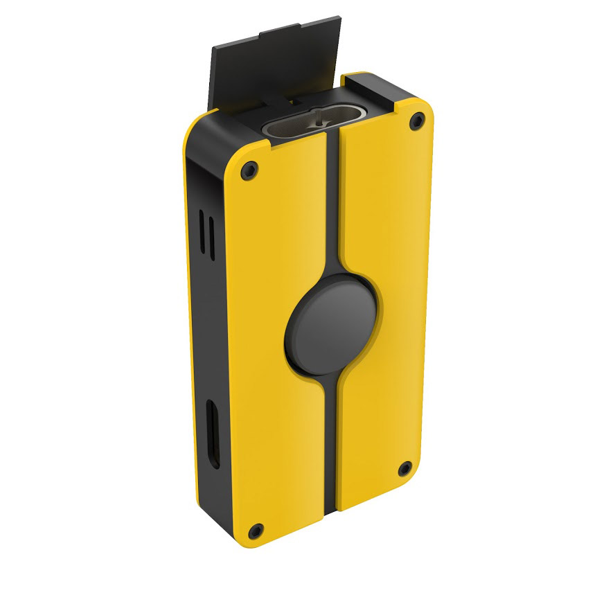 Jetline Bolero torch lighter in yellow with built in cigar punch-cutter