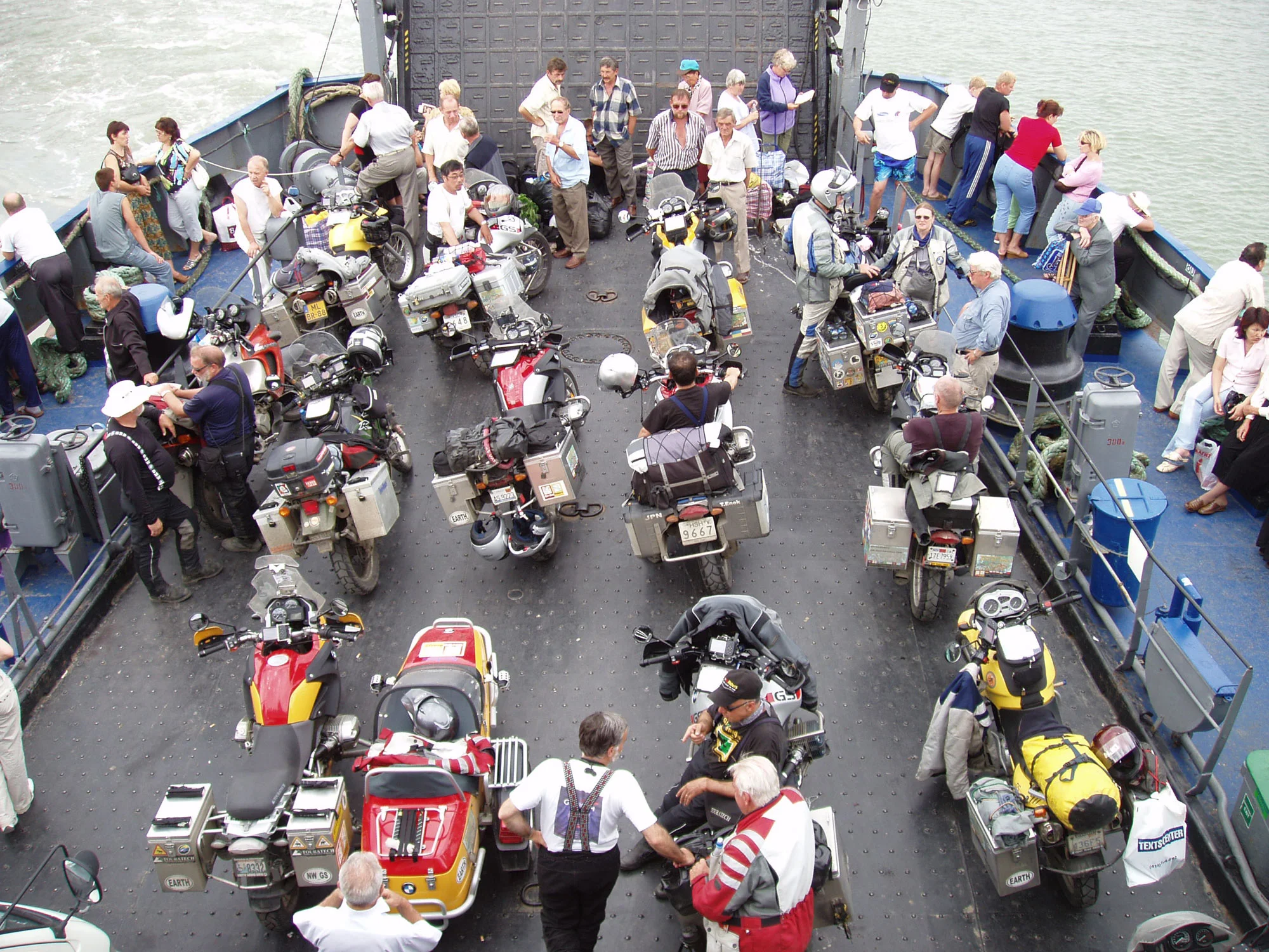 Globeriders on a Russian ferry