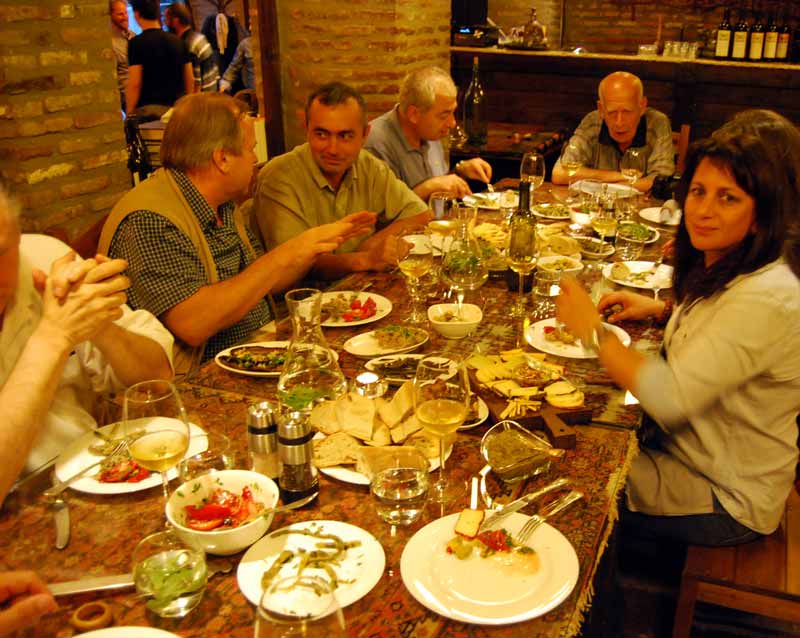 Sitting down to a lively Georgian Table feast Photo: Douglas Grimes 