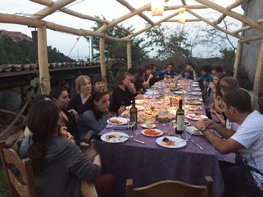  Enjoying an  al fresco  Georgian Table feast at Pheasant’s Tears Winery Photo: John Wurdeman 