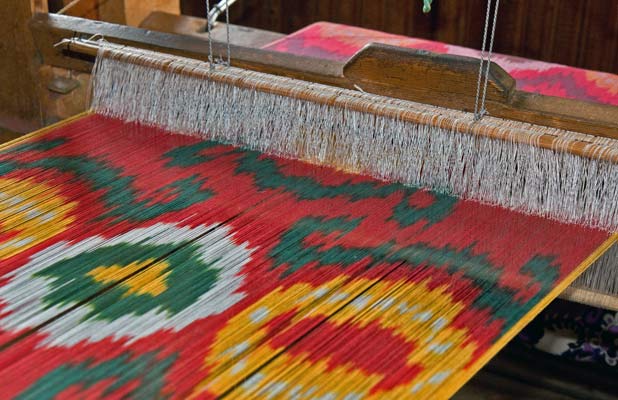   Ikat  designs are often cloud-like and colorful  Photo credit: Richard Fejfar 