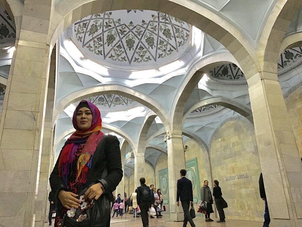 A hall in the Tashkent metro