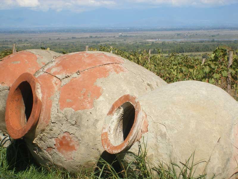 Qvevri, clay pots used in Georgian winemaking. Photo credit: Mariana Noble