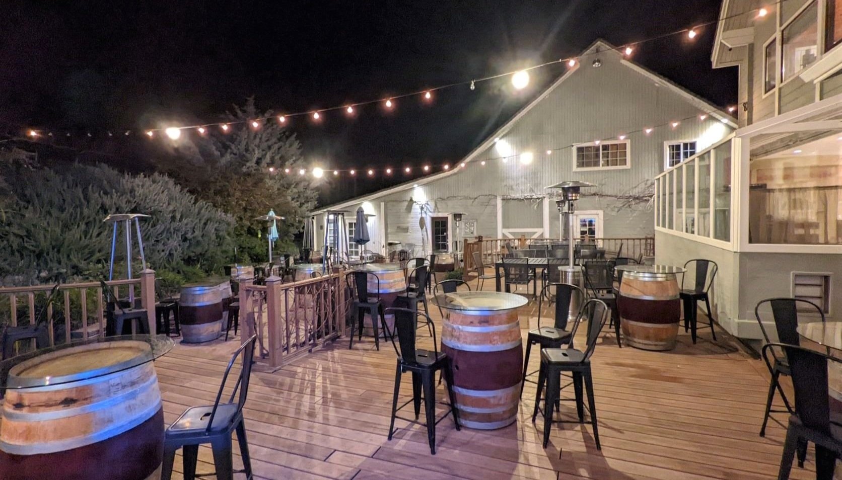  Evening views of our Back Patio’s lighting to keep the party going all night long! 