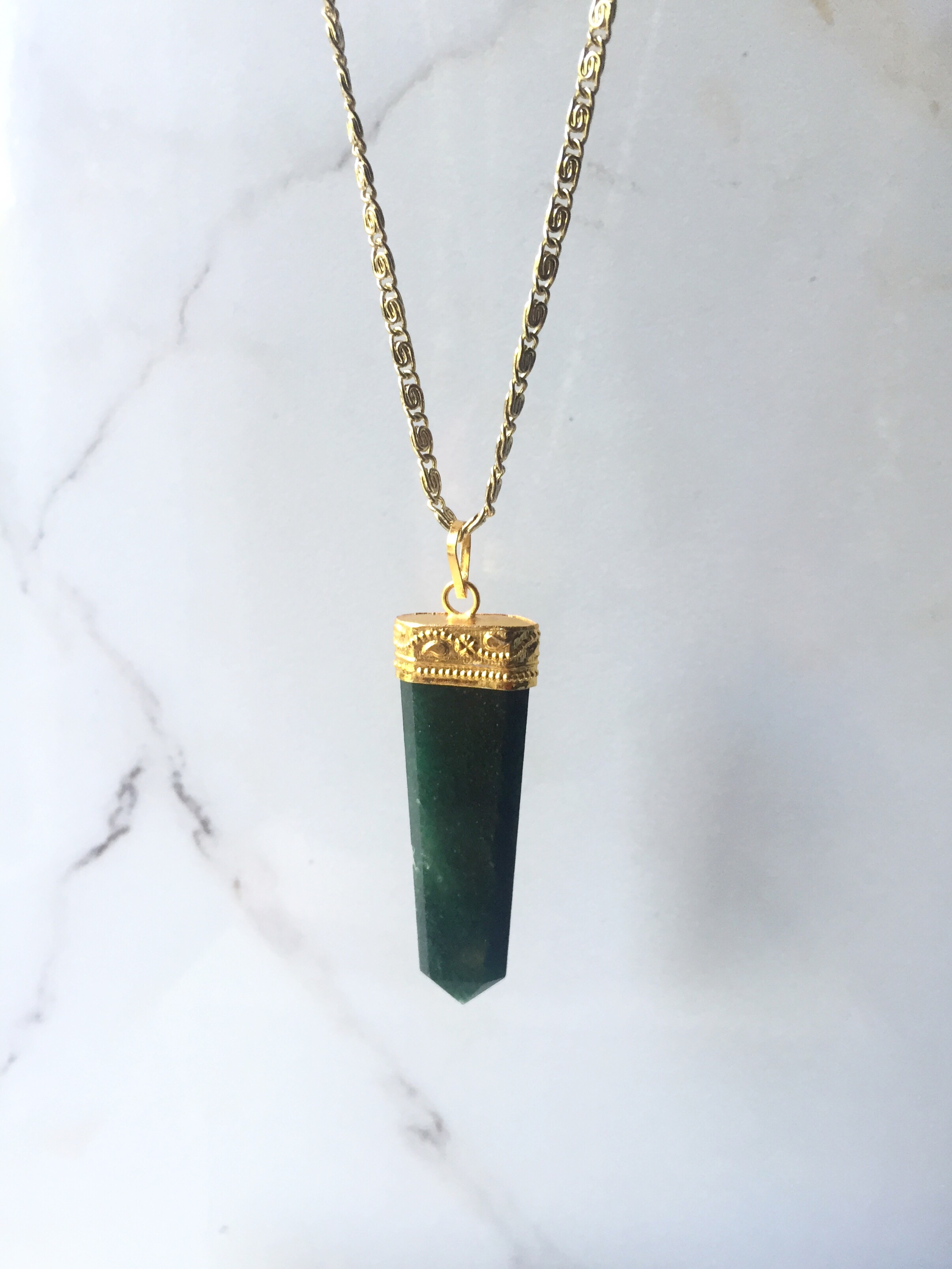 Green Aventurine Pendant Necklace