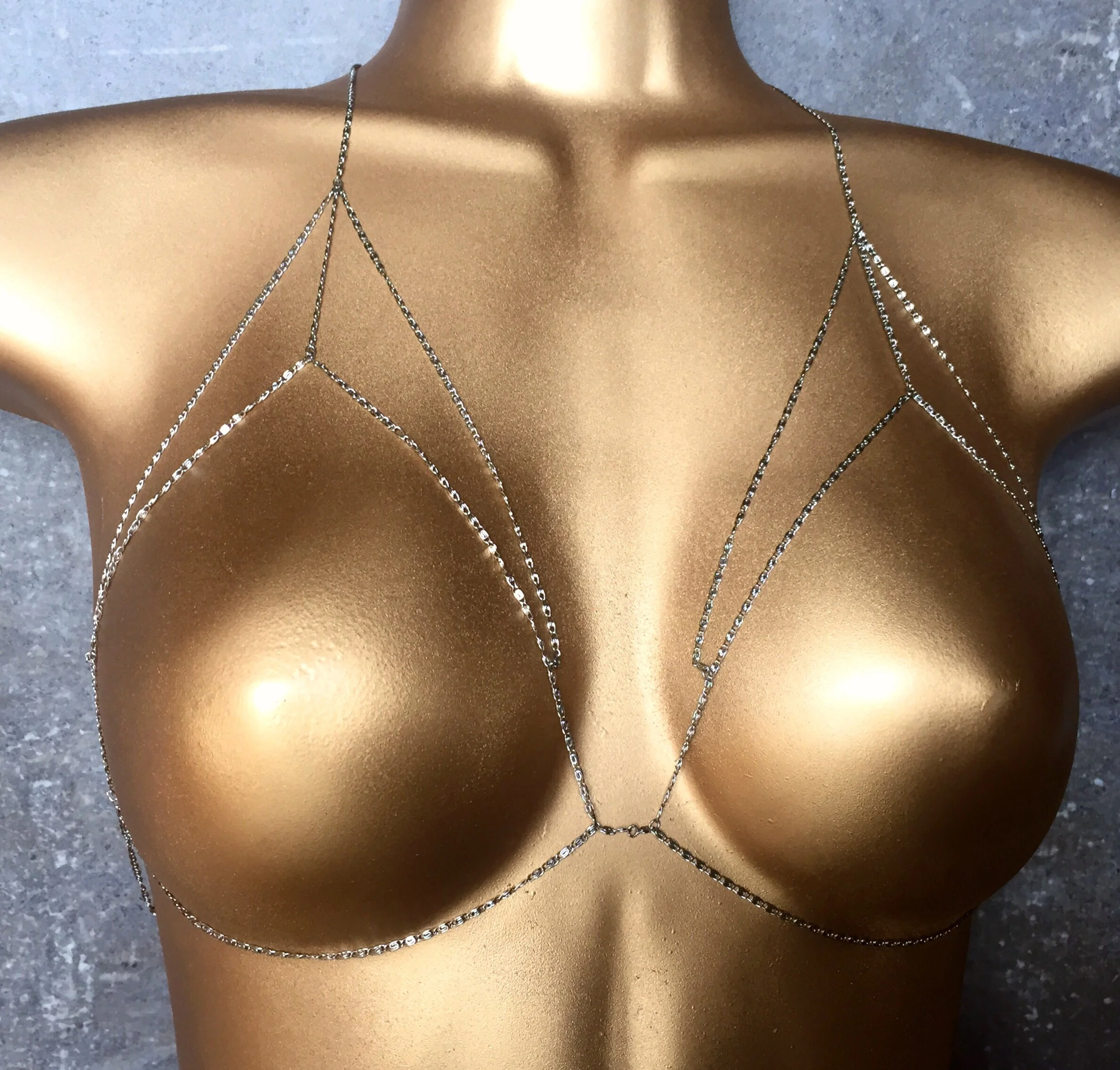 Silver Bra Chain | Bra Jewelry
