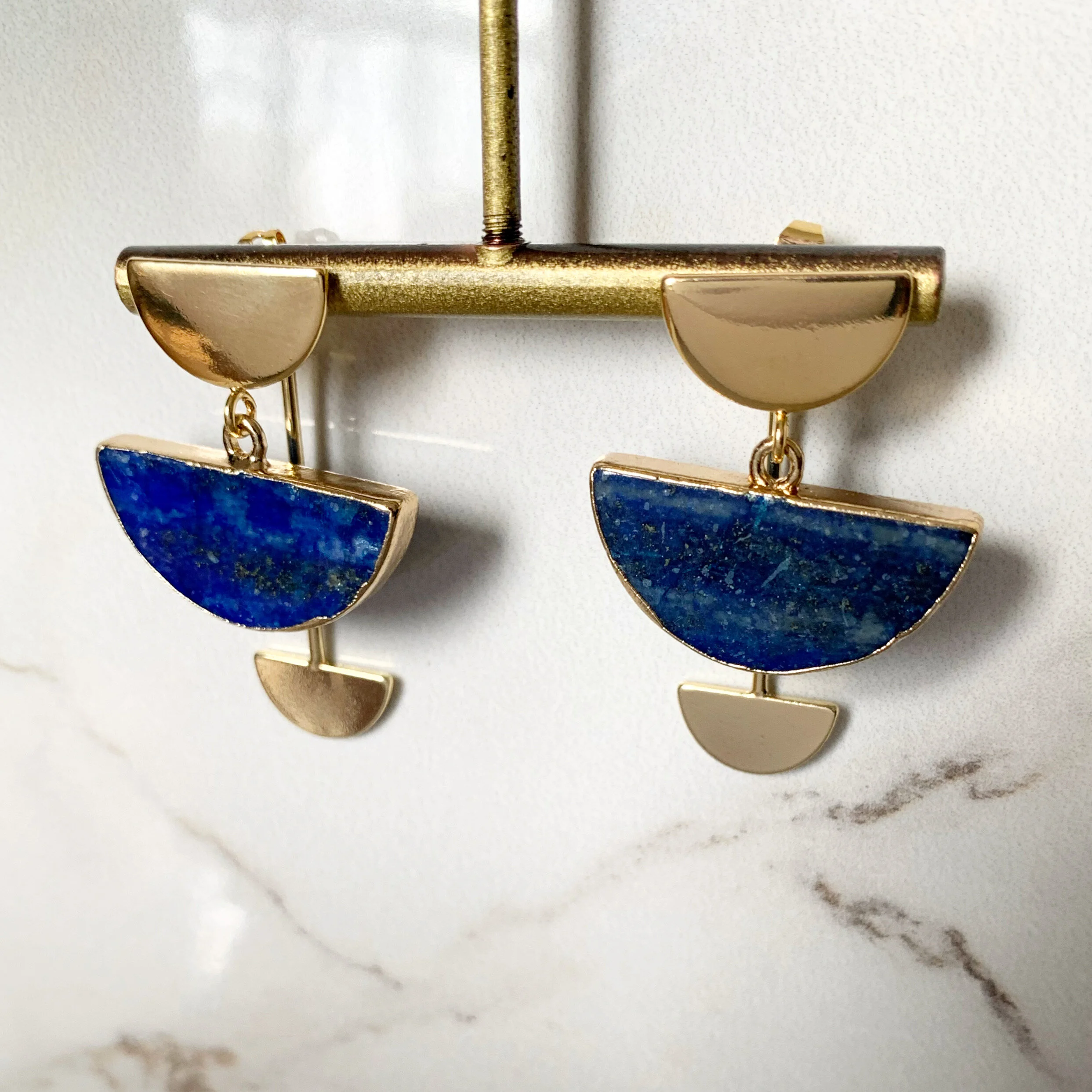 Zuri Lapis Earrings — GoddessLuxe Jewelry
