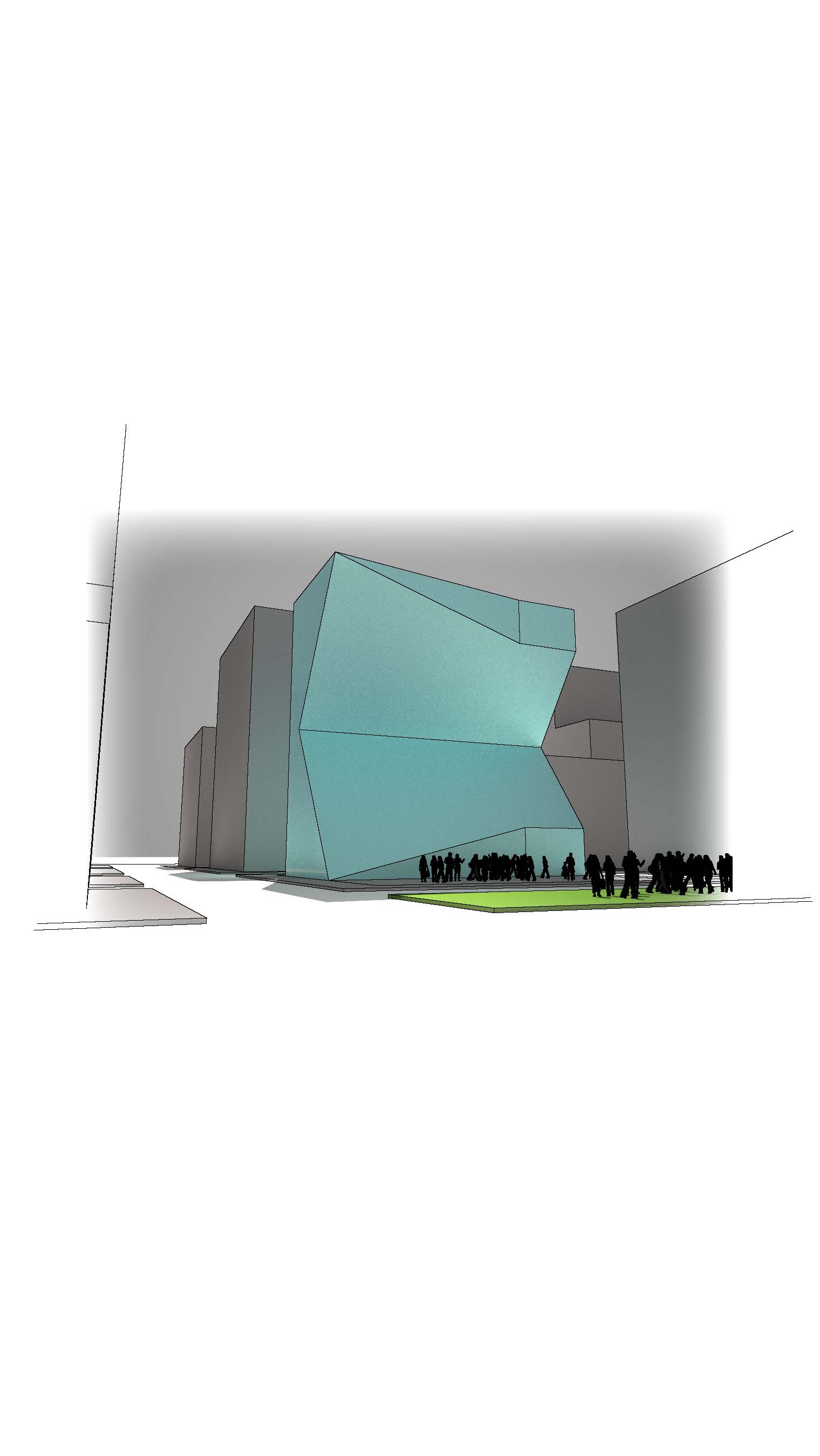 Rendered projection of mass || Sketchup, Maxwell, Illustrator