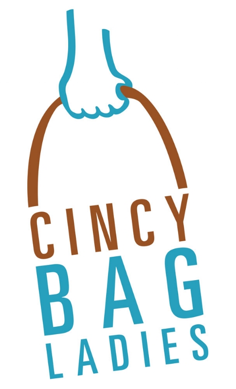 Cincy Bag Ladies, purveyors of "walking tacos" two-color logotype.