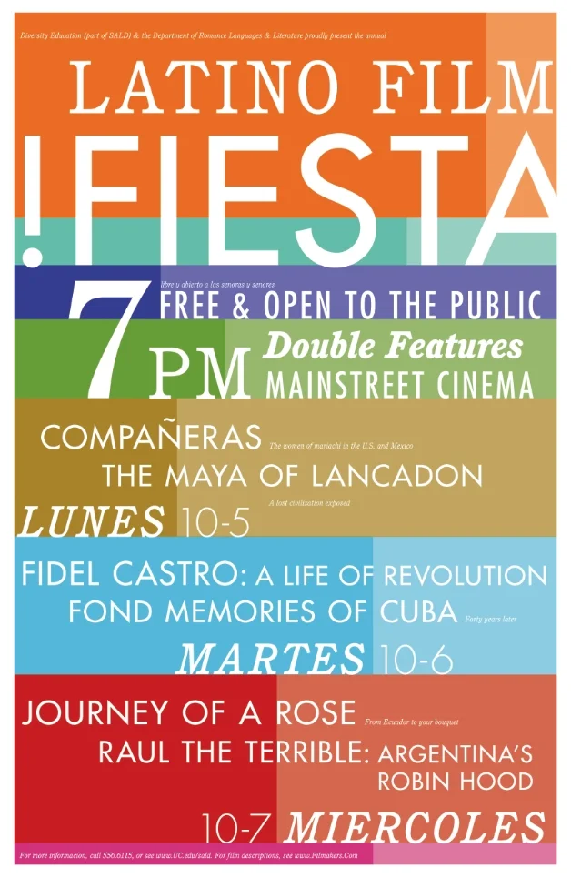 Latino Film Festival Poster. 11" x 17".