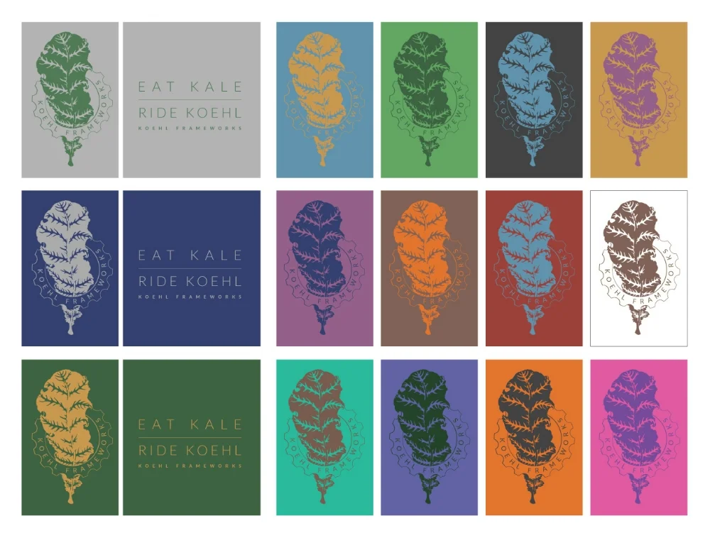 Koehl Frameworks Tee Shirt color samples.