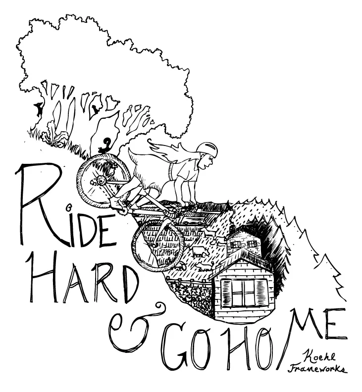 Ride Hard AND Go Home . Pen & Ink Illustration.