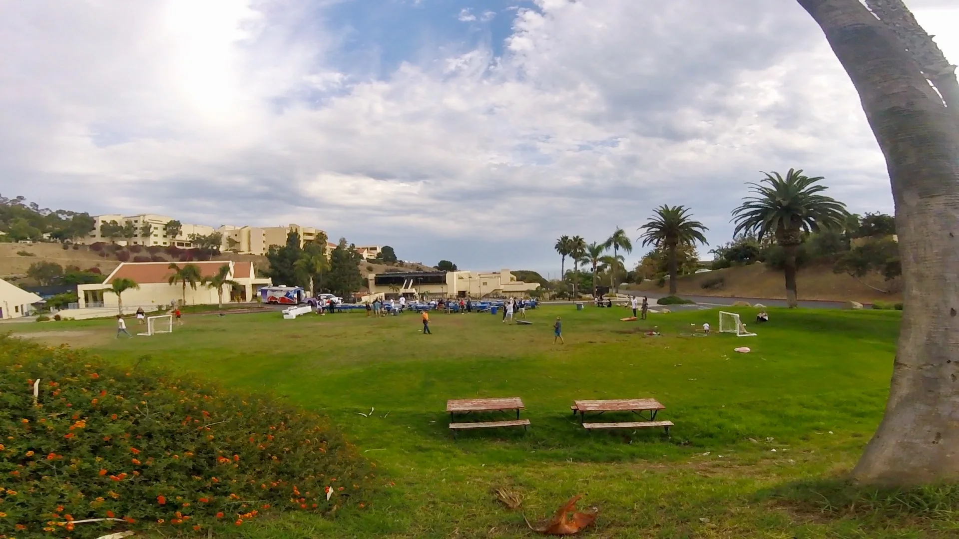 Soccer field above the Pepperdine pool