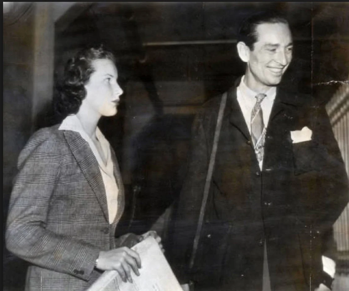 Baroness Von Hoyningen Huene, formally Nancy Oakes, with husband Alfred De Marigny - chief suspect in the murder of Sir Harry Oakes. 