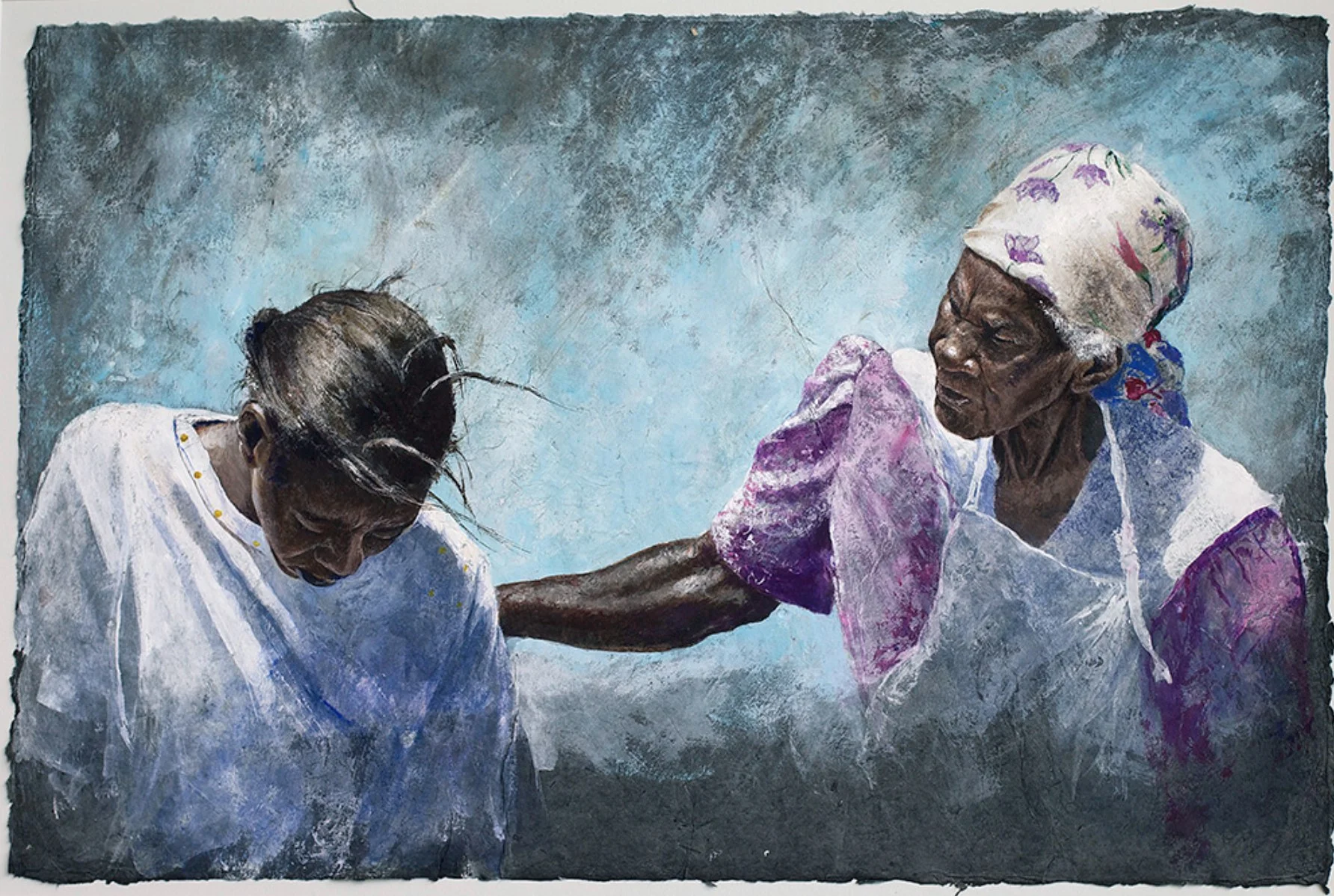 Orphelia and Betty Conversation. Watercolour.
