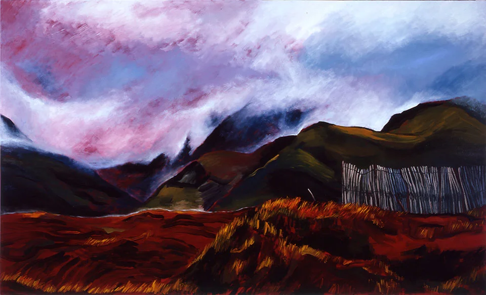 MacGilly Cuddy's Reeks, oil on canvas, 130x214cm. Photo Angelo Plantamura