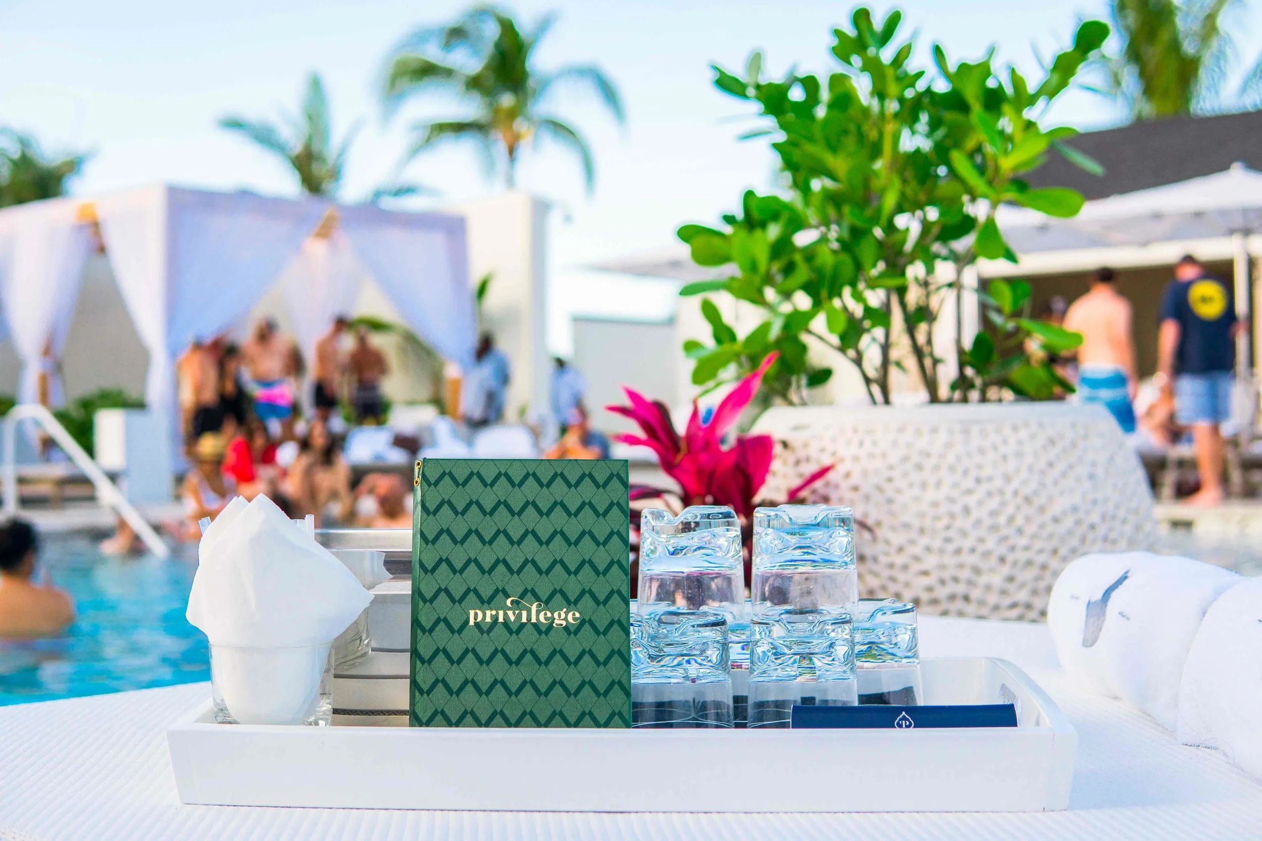 Privilege day club at the SLS Baha Mar, which revels in an "unabashedly cheeky, modern spirit."