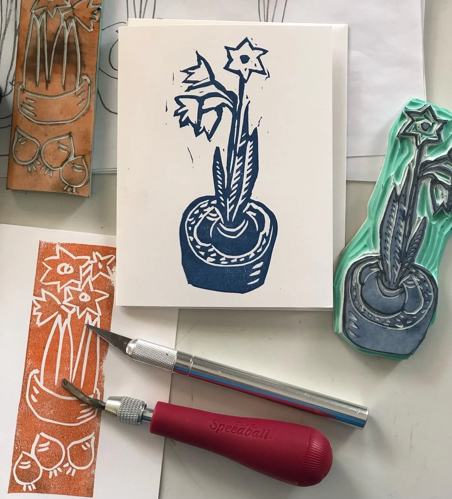Please join us Saturday November 16, 11:00-3:00 for our first 2-part workshop at the Barn March&eacute;: &ldquo;Block Prints &amp; Paperwhites&rdquo; 

The day includes learning the centuries-old art of Block Printing with Kristin of @moonteaartwork,