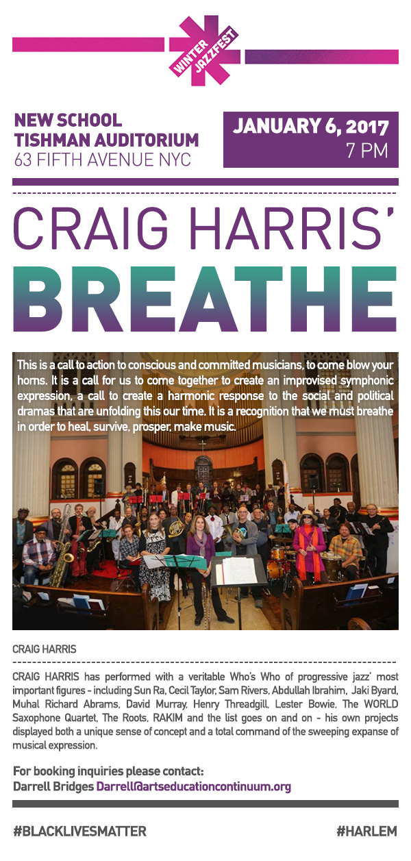 Breathe by Craig Harris @ NYC Winter Jazzfest 2017