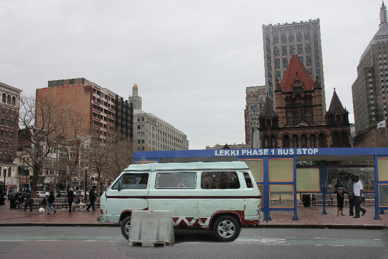 Lekki Phase 1 Bus Stop In Boston.