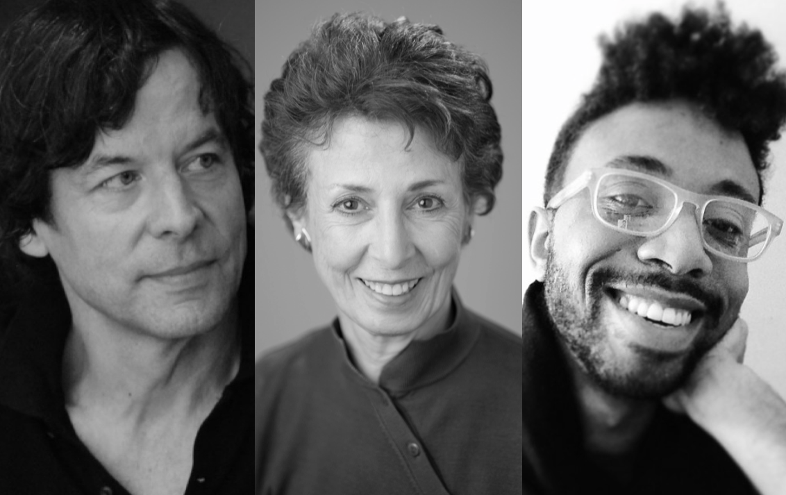 from left: scott dunn; renee levine packer; seth parker woods
