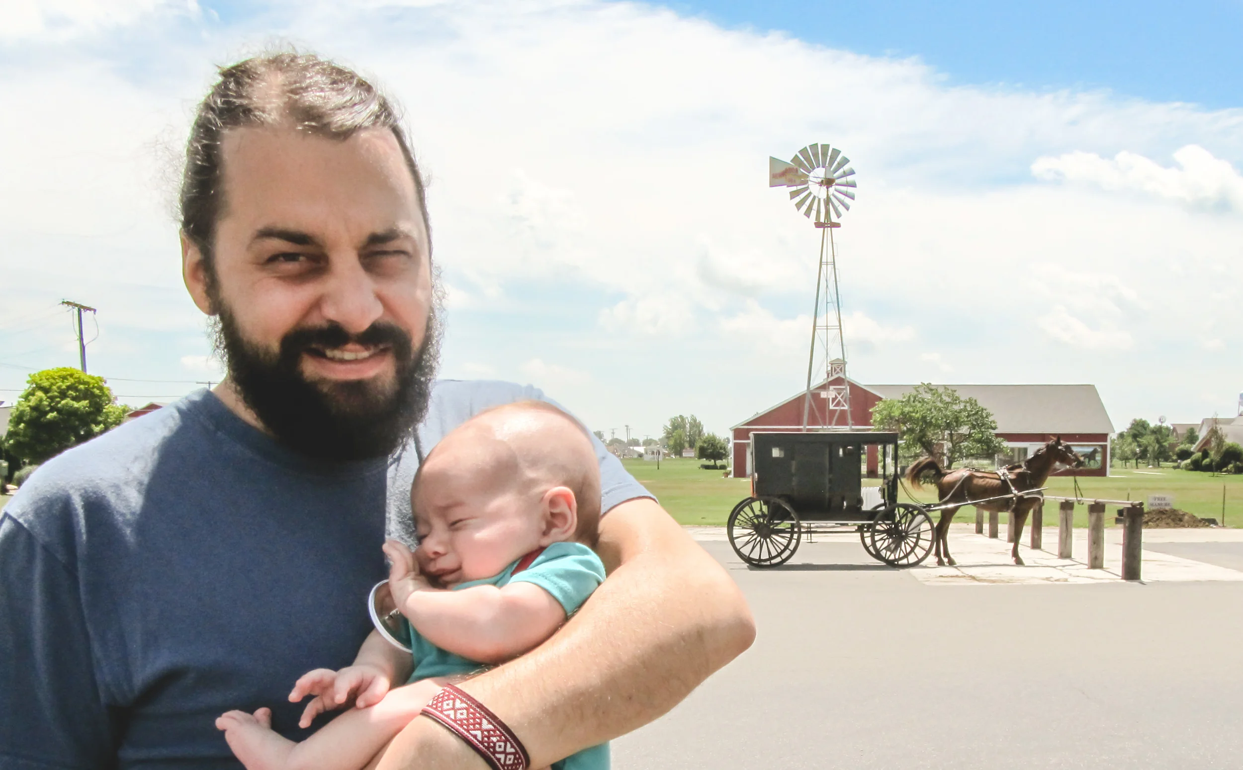 Josh introduces Asher to some of his Anabaptist roots at Yoder Department Store in Shipshewana -- the heart of Indiana's Amish country. We also grabbed some sweet corn seeds for the garden at the church in Barcelona.
