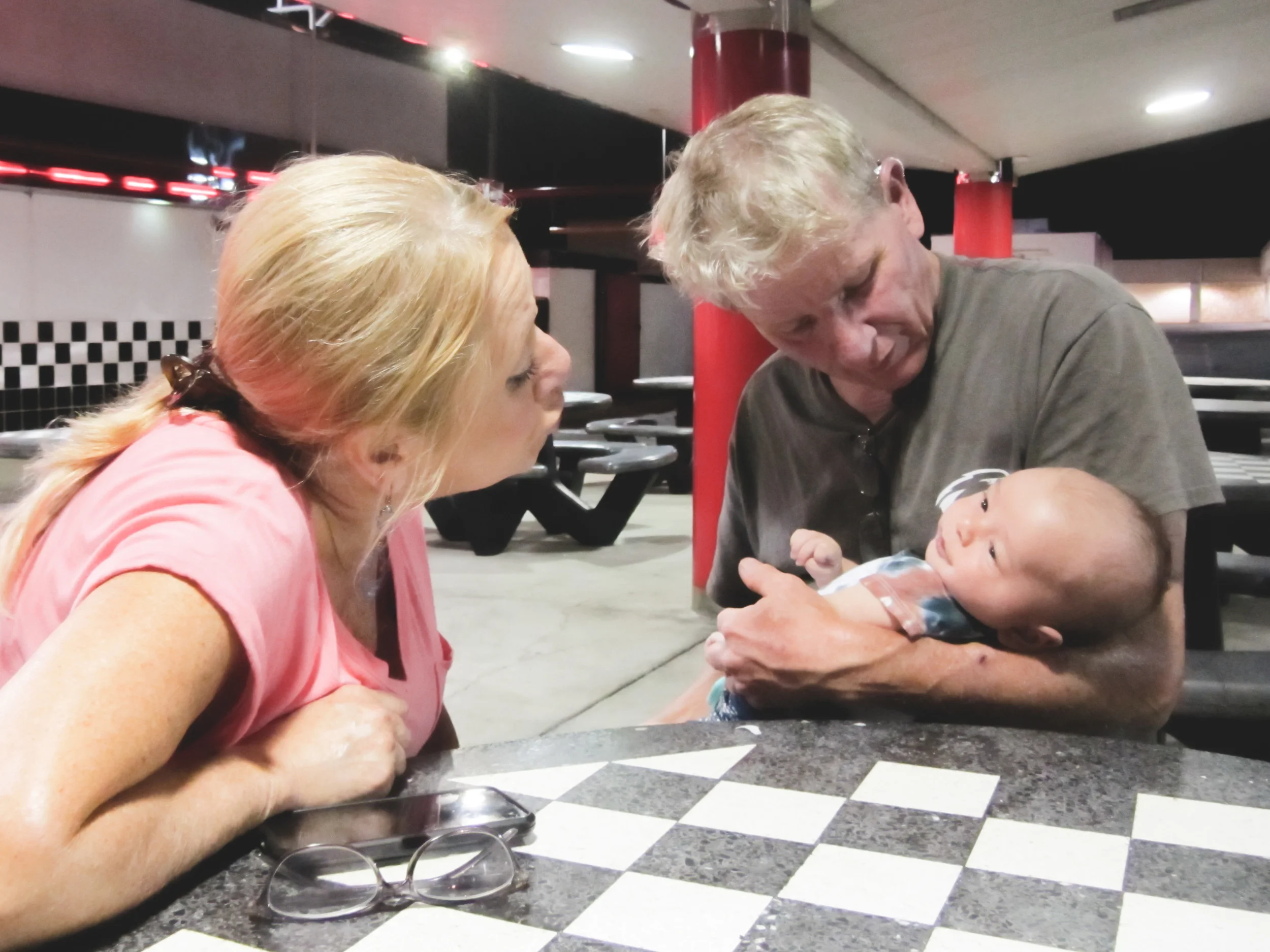 Grandma and grandpa Denny get some Asher time in Anderson.