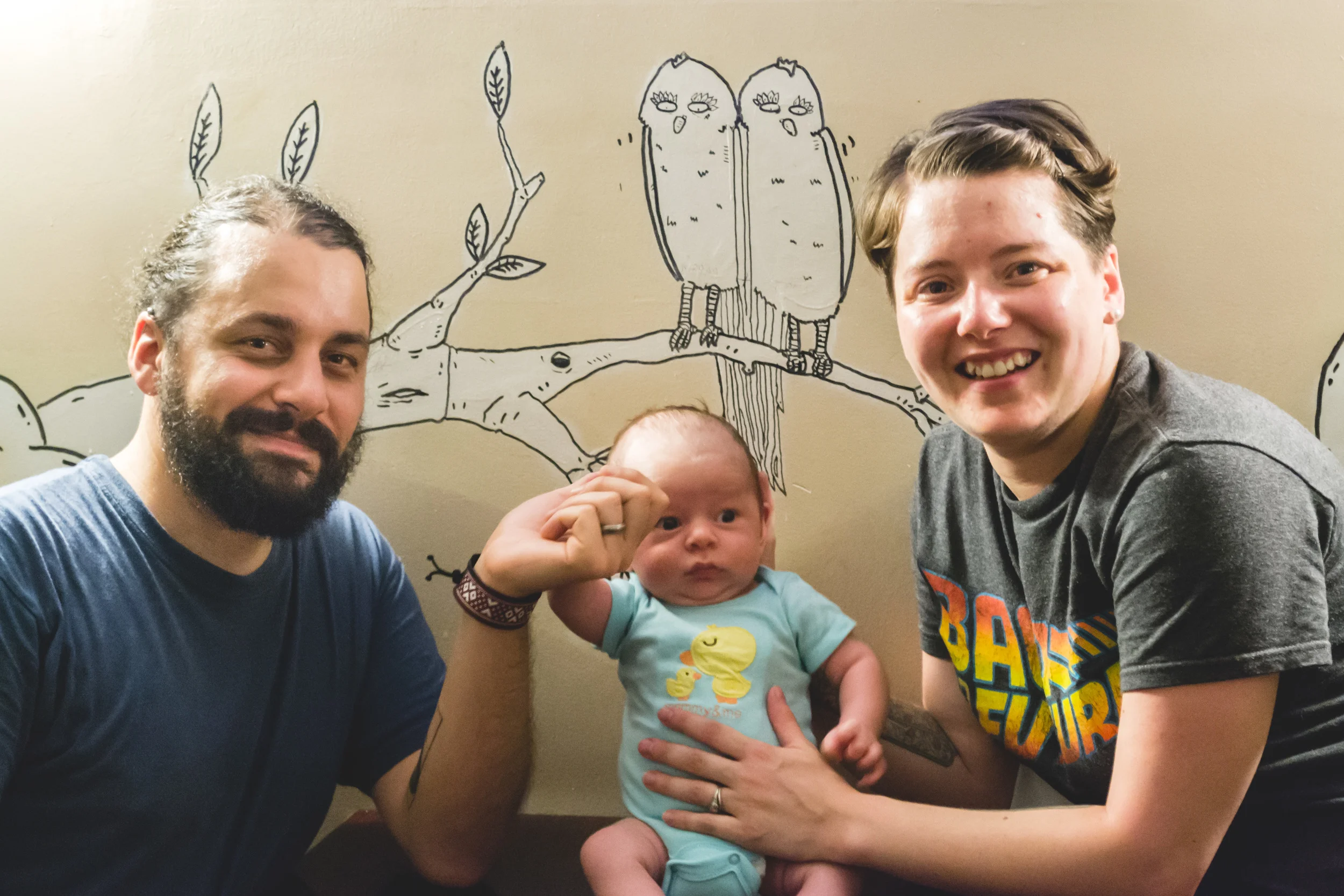 Asher's name was just one of many things to come out of the "love bird booth" at Herkus Kantas.