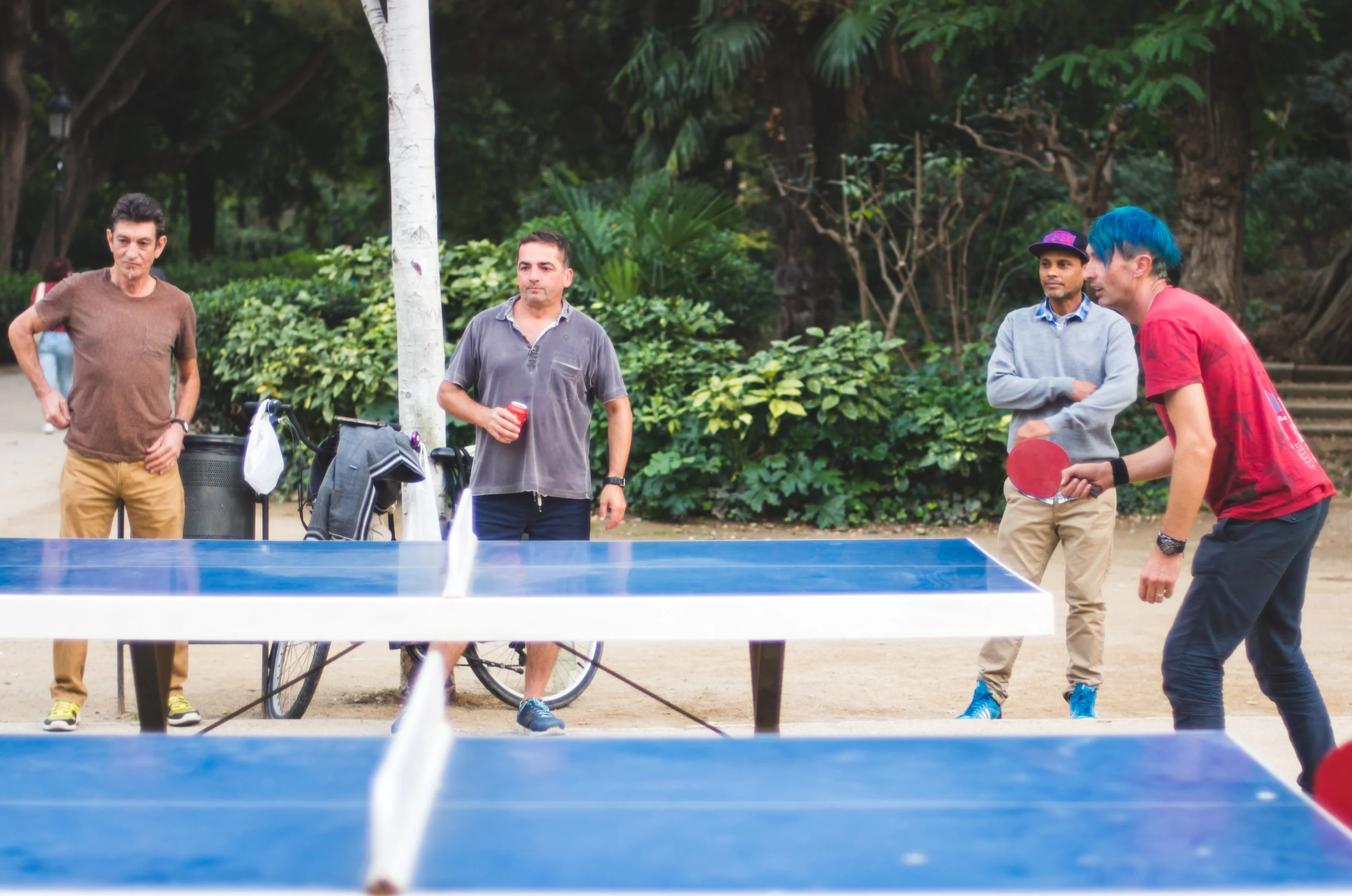 Alisha, Asher and I met this mixed crew, who were playing a raucous game of table tennis in a central-Barcelona park. If God truly desires that all people know Christ's message of peace, hope and love, then the first step is meeting them where they are.