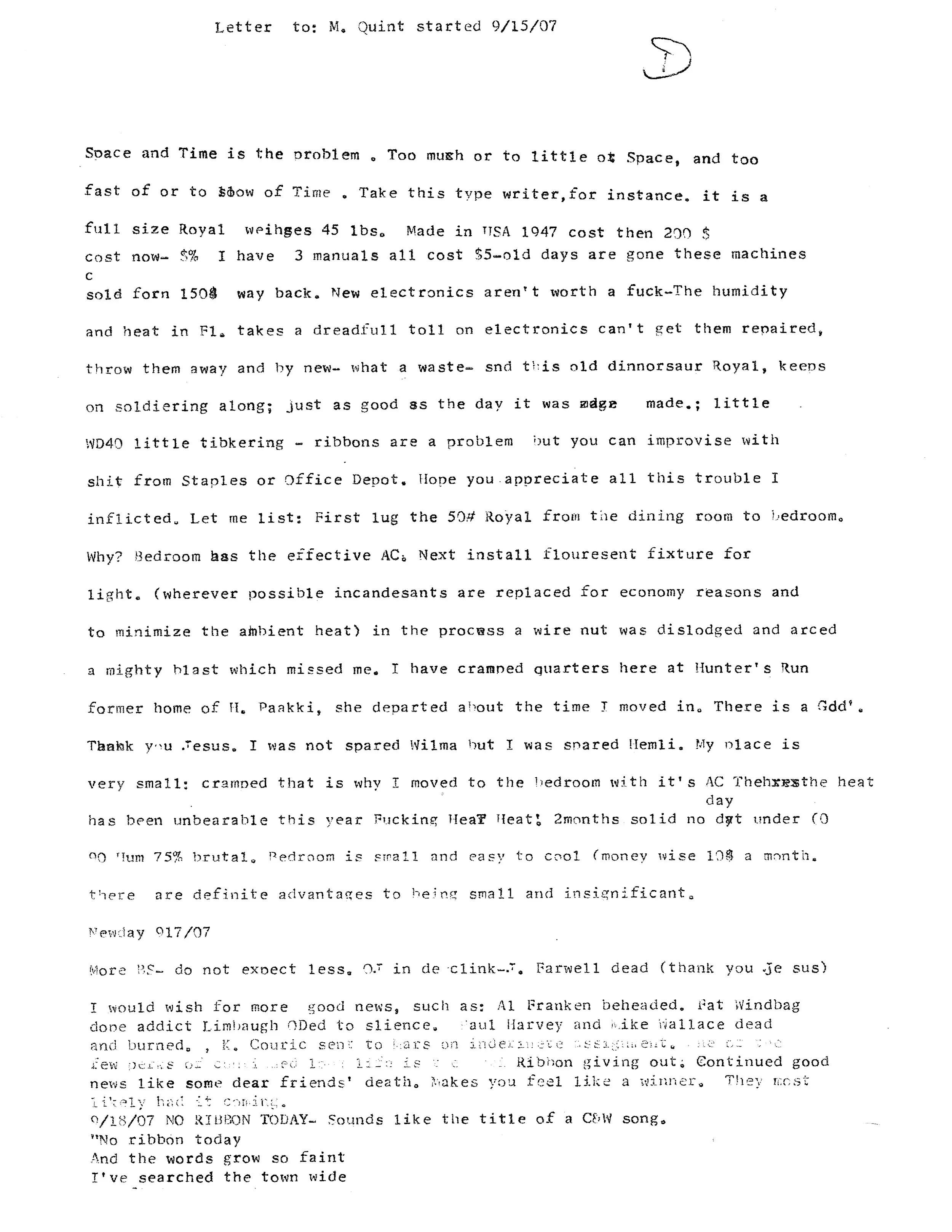 Page one of four. "Good news... Al Franken beheaded" makes me laugh out loud every time I read this.
