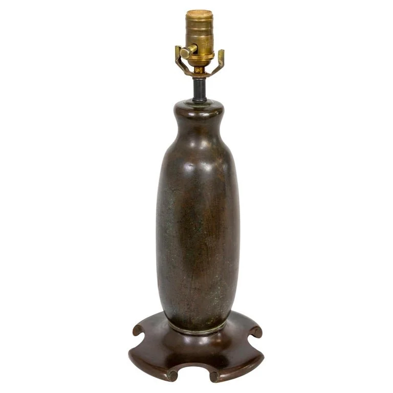 Circa 1900 Arts & Crafts Bronze Table Lamp