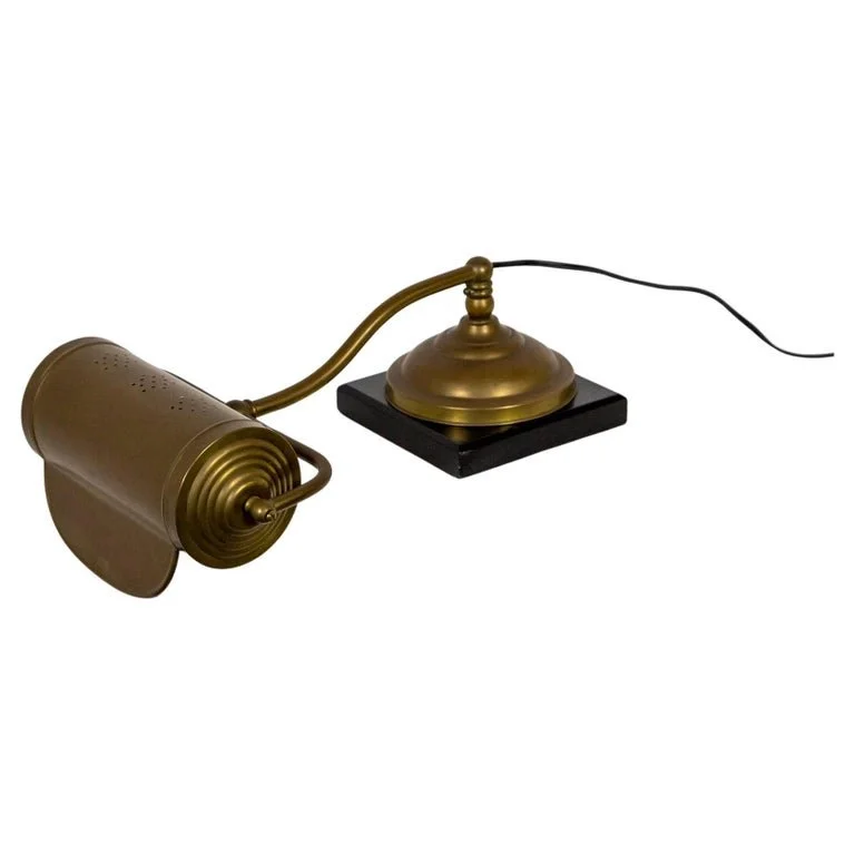 Antique Dale Co. Brass Piano Lamp w/ Slate Base