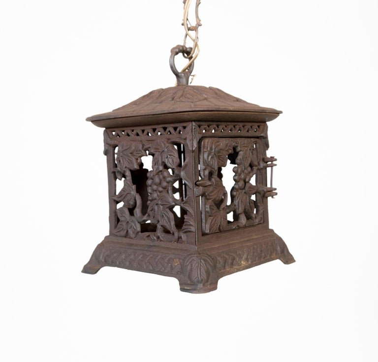 Square Iron Grape Leaf Lanterns 'Pair'3.jpeg