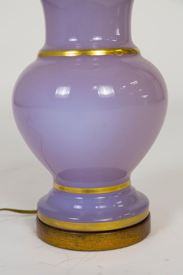 Lilac Alexandrite Glass Amphora Lamp w: Gilded Accents4.jpeg