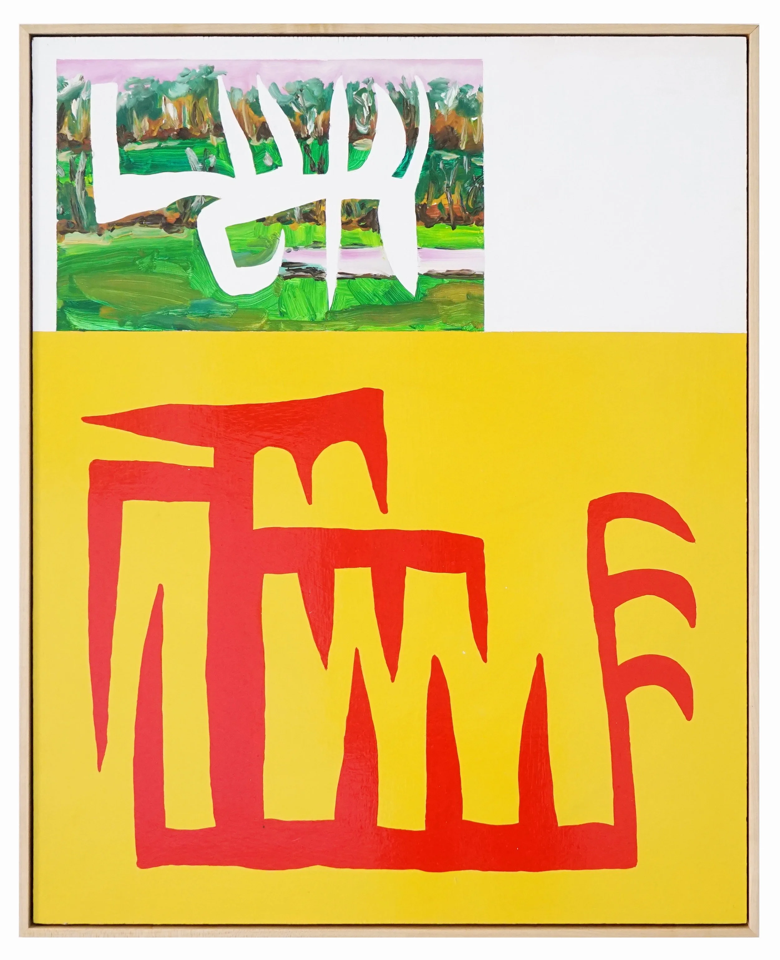 Untitled Oil and enamel on ply wood 2016 60 x 75 cm