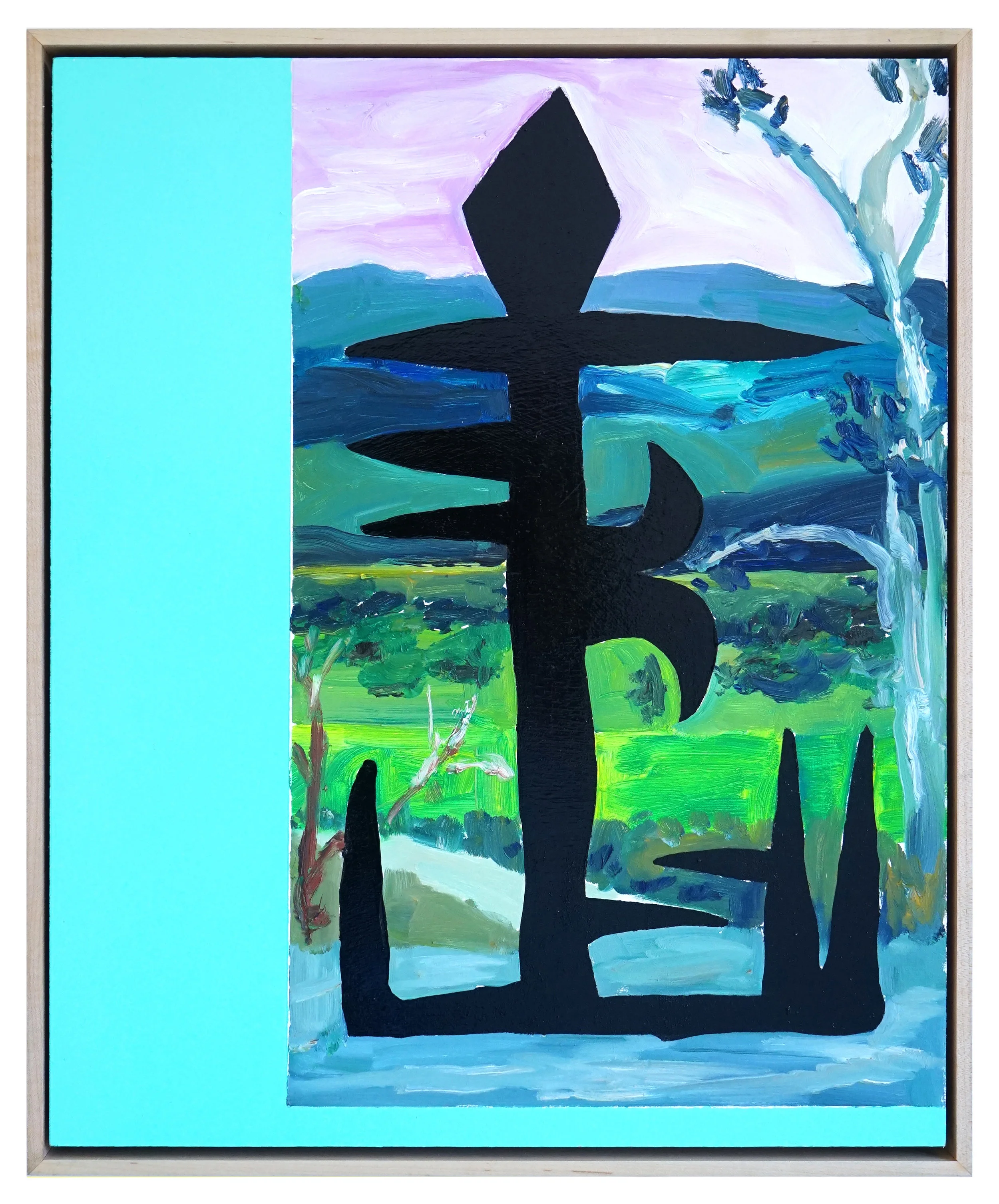 Untitled Oil and enamel on ply wood 2016 45 x 55 cm