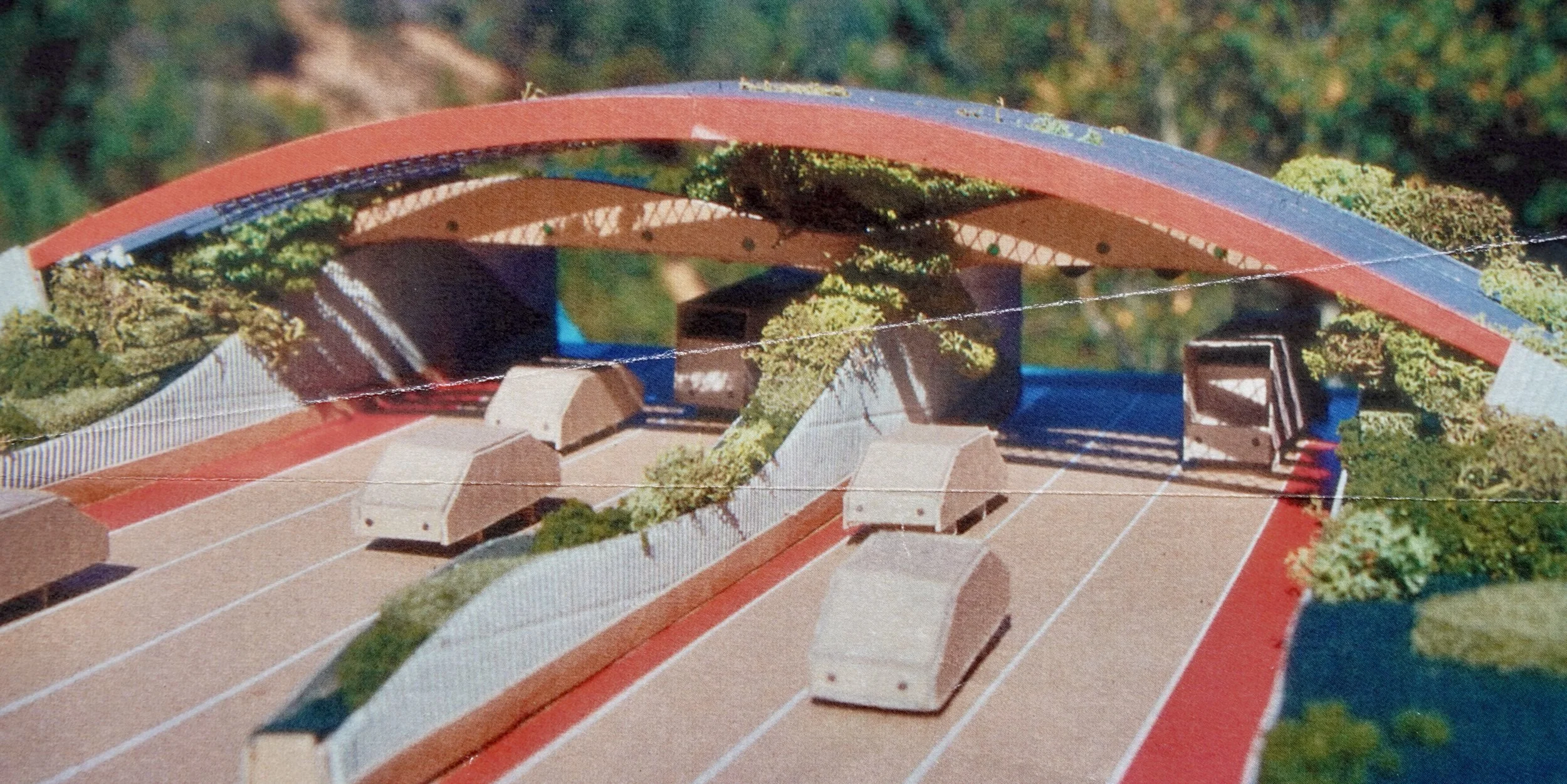 Mr. Overhoff's architectural model of The Presidio Tunnel Tops 