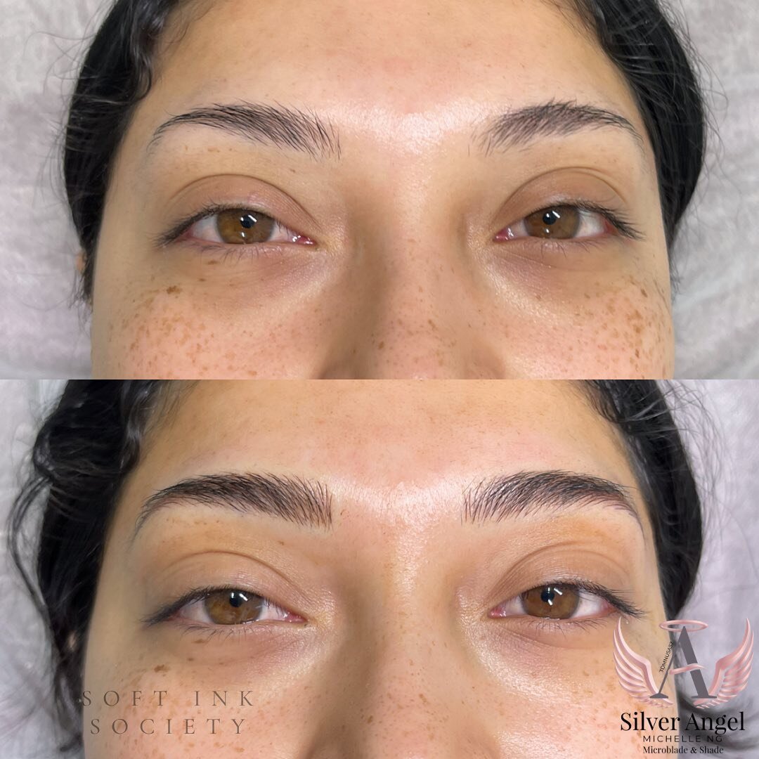 Created some fluffy goodness with microblading strokes and machine shading 😍 You can swipe left to see the process of the different layers to create the most realistic result. 

Procedure: Microblading
Procedure Time: 3-4 hours
Semi-permanent natura