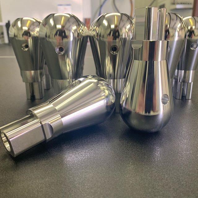Shift knobs looking pretty strait off the machine. #manufacturing #performance #design #americanmade