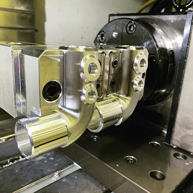 Another neat part on their last opp.  #manufacturing #mastercam #cnc #haas_automation