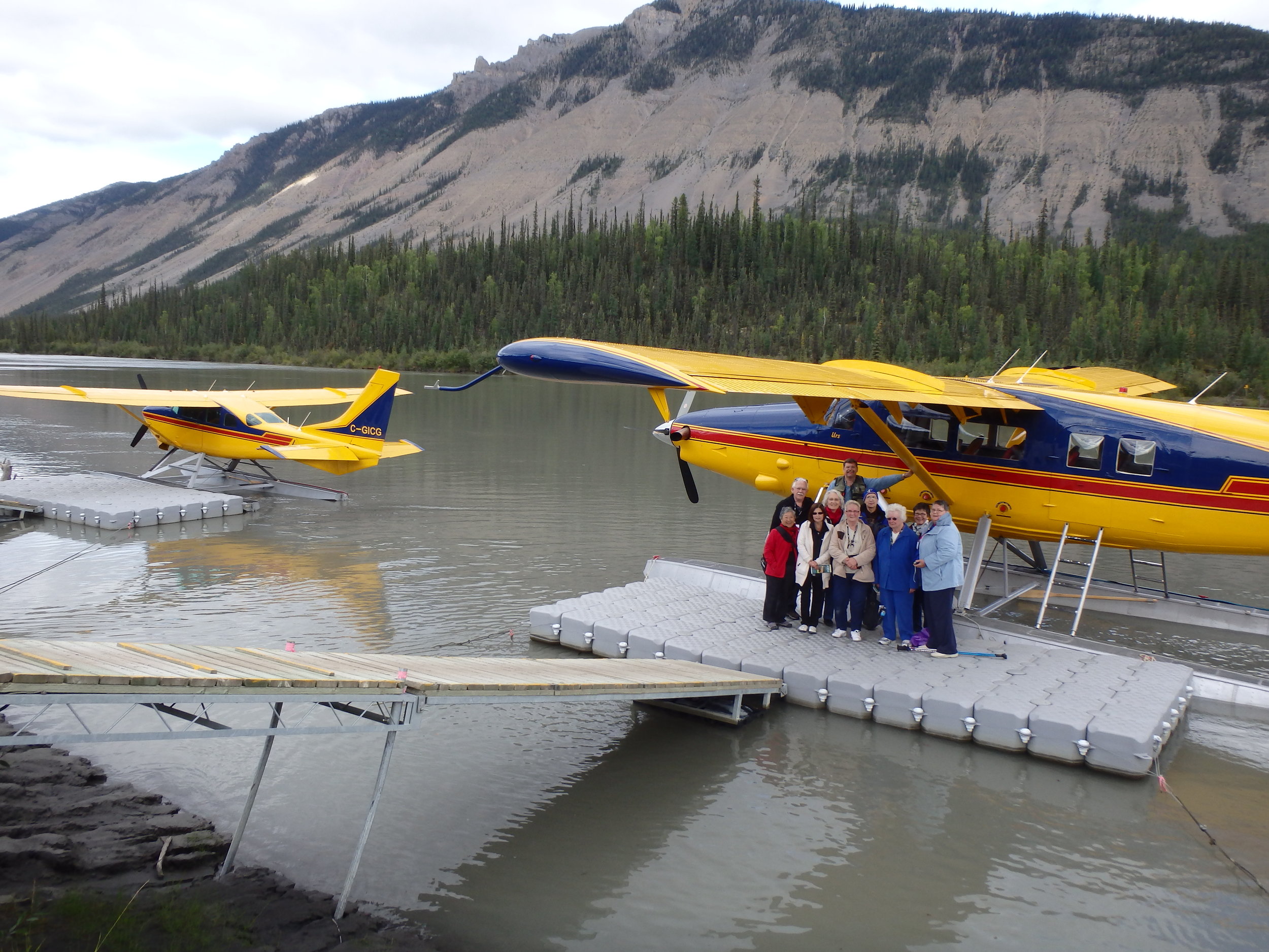 plane docking at nahanni