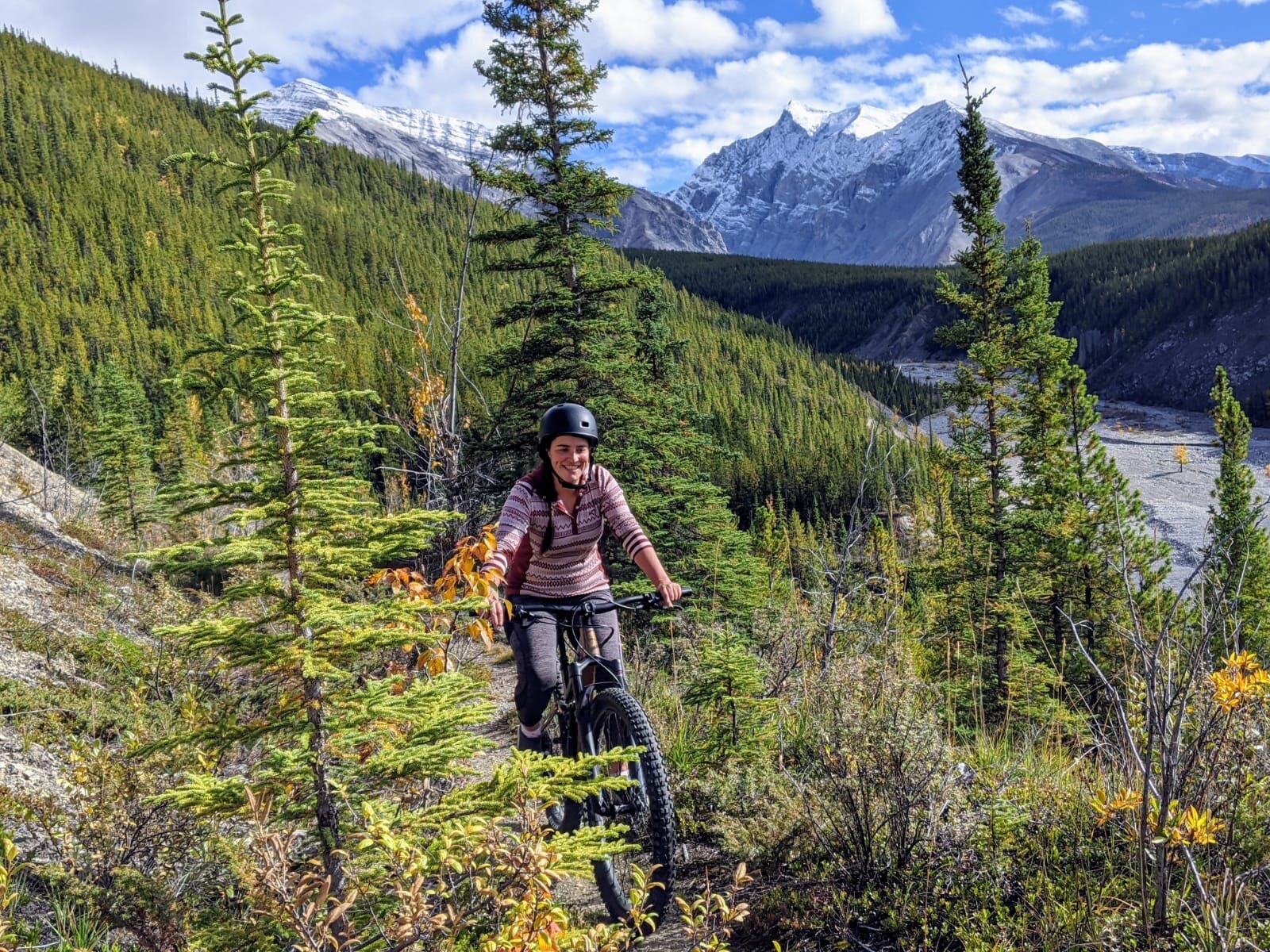 Northern Rockies Adventures Mountain biking Old Alaska Hwy trail.JPG