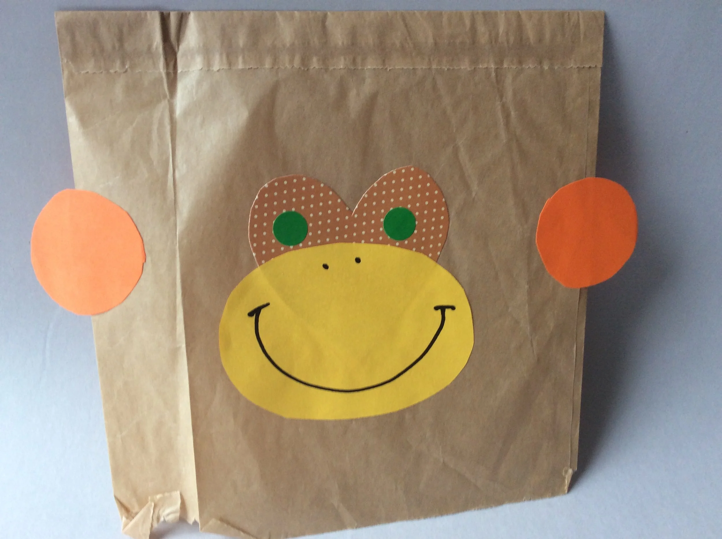 Just a few carefully placed details, and voila its a cheeky monkey puppet, looking for friends to jump on the bed!