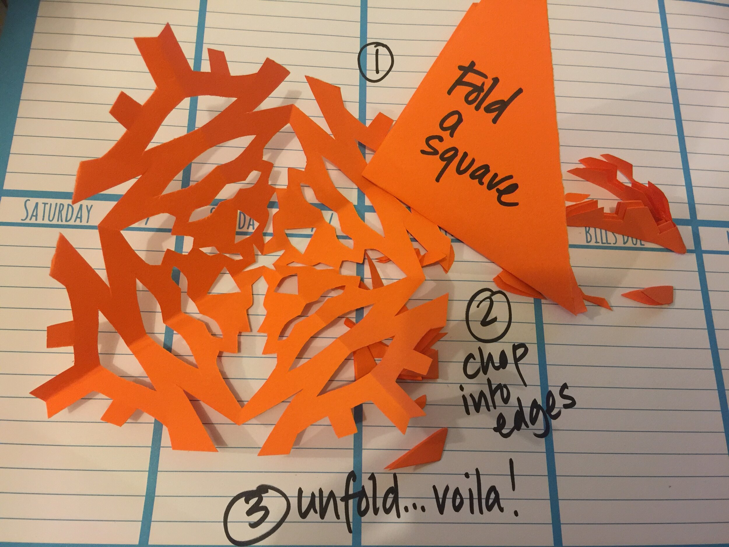 Snip, snip, snowflakes! — little bluebirds